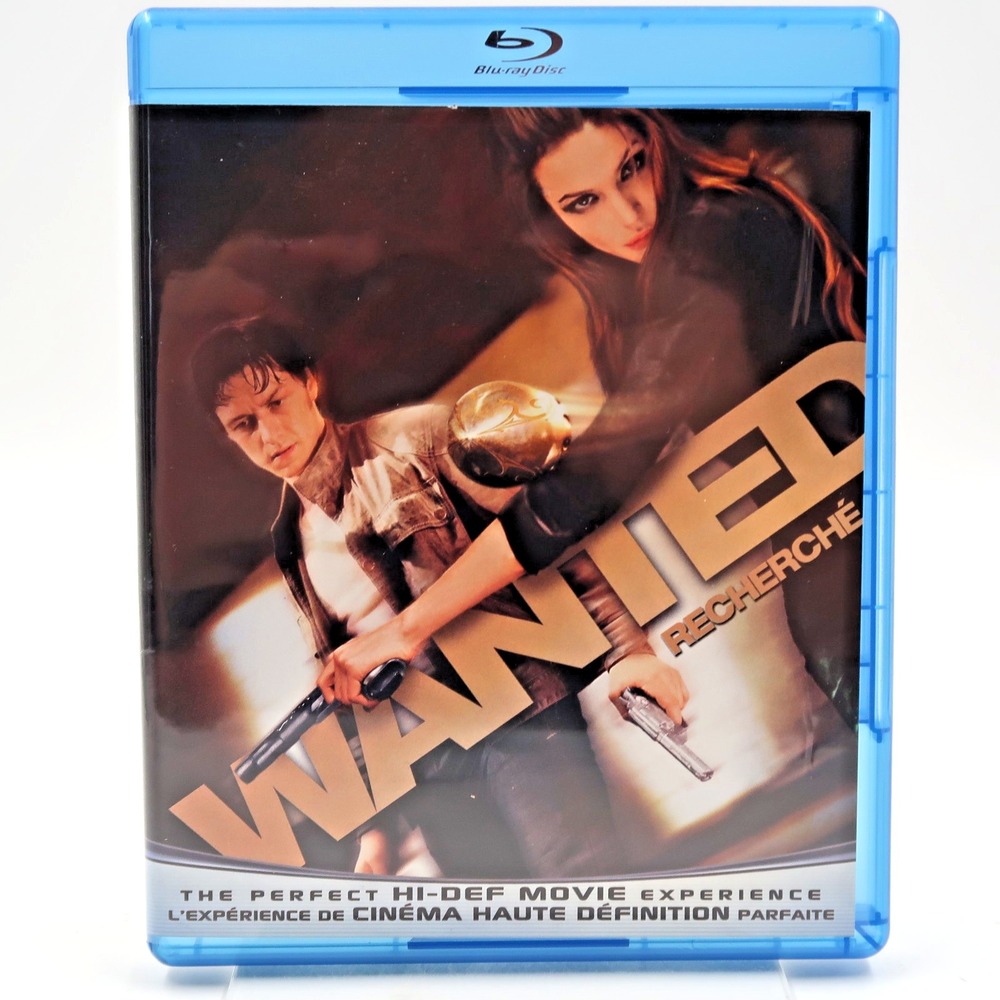 Wanted Blu-ray 2008 Angelina Jolie James McAvoy Morgan Freeman Action Movie